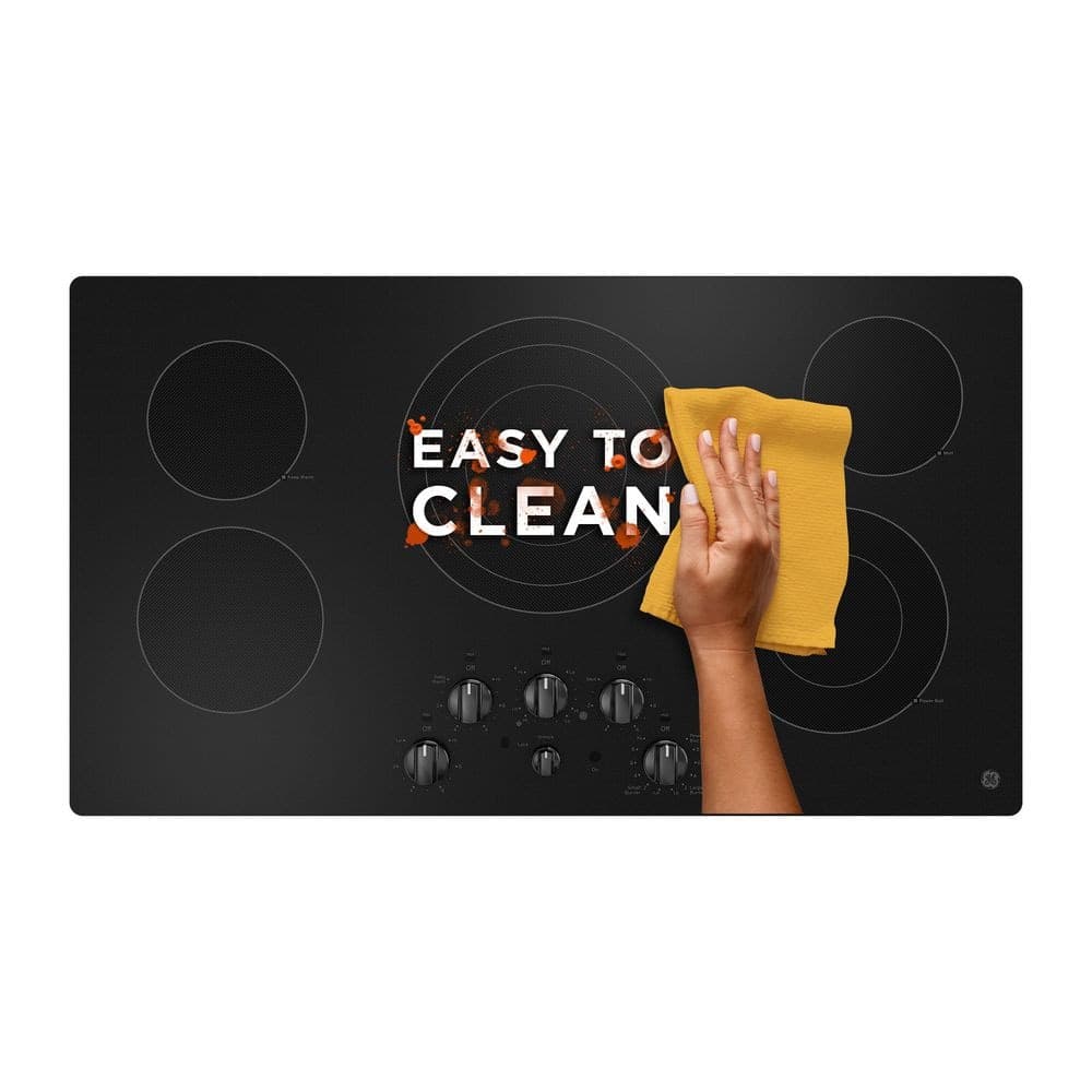 GE 30 in. 5 Burner Elements Radiant Electric Cooktop in Black