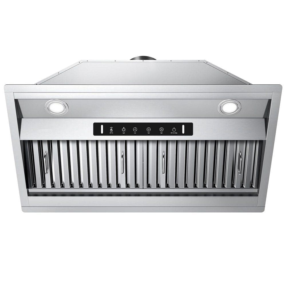 VIKIO PRO 42 in. 900 CFM Ducted/Ductless Convertible Insert Kitchen Range Hood Vent in Stainless Steel with 3-Min Delays, 2-LEDS