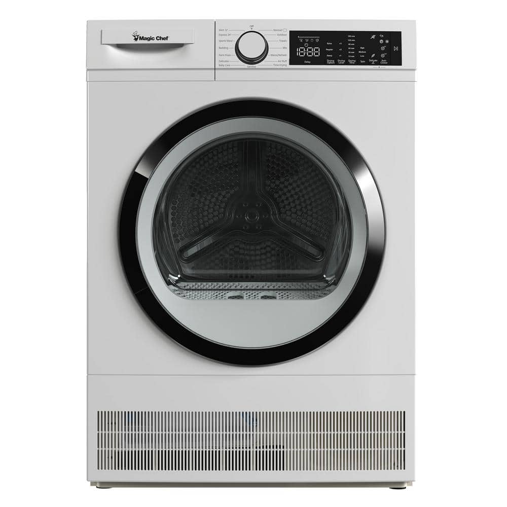 Magic Chef 4.0 cu.ft. ventless, Condensing Front Load Stackable Electric Dryer, 24 in in White
