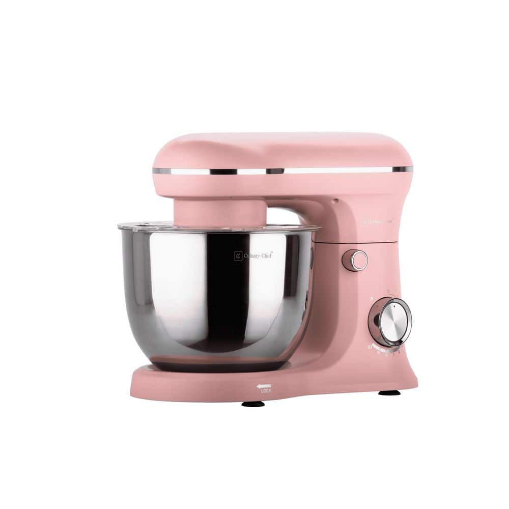 Unbranded Retro 4.5-Liter 8-Speed Stand Mixer in Pink