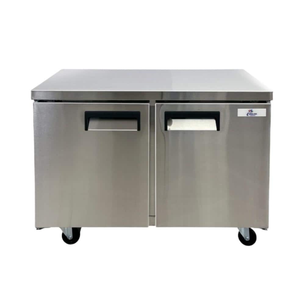 Cooler Depot 48 in. W 12 cu. ft. NSF Auto/Cycle Defrost Commercial Undercounter Upright Freezer in Stainless