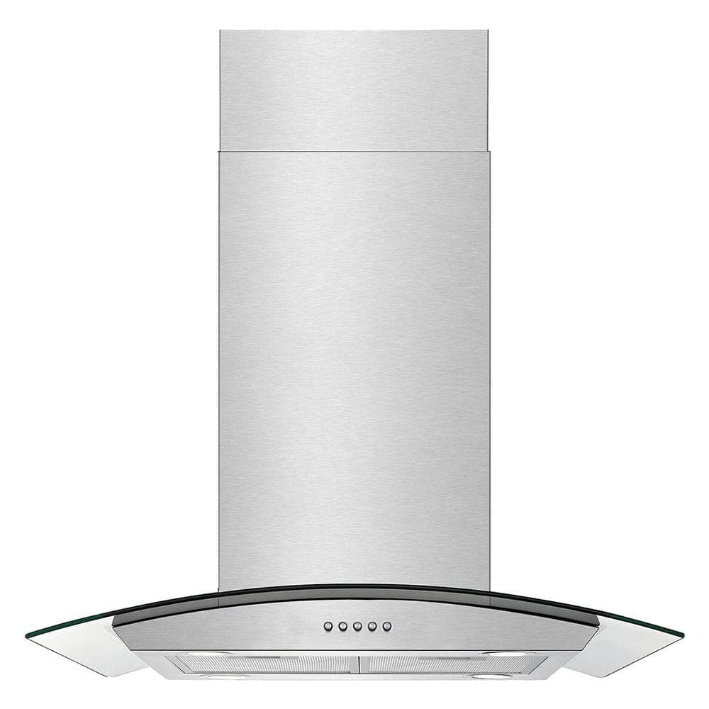 JOEAONZ 30 in. 700 CFM Ductless Convertible Island Range Hood Downdraft System in Stainless Steel