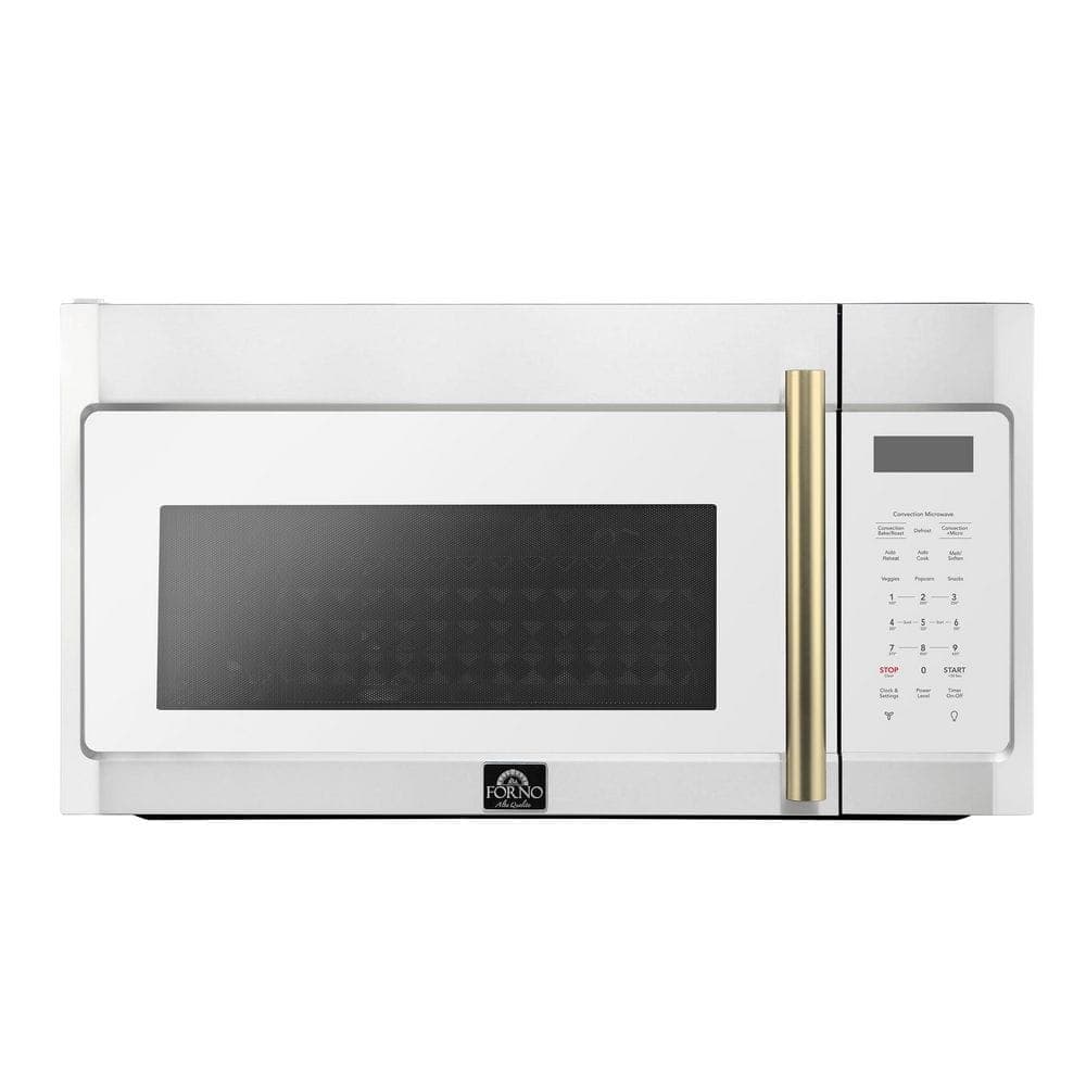 Forno Fornace 1500W 30 in. Over the Range Convection Microwave, White, 1.5 cu. ft, 300 CFM