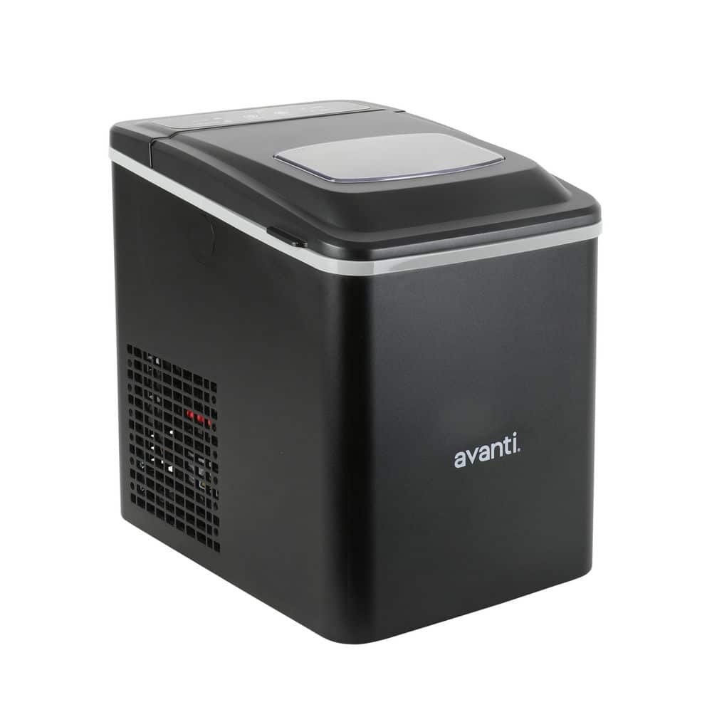 Avanti 8.23 in. 26 lbs. Portable Ice Maker in Black