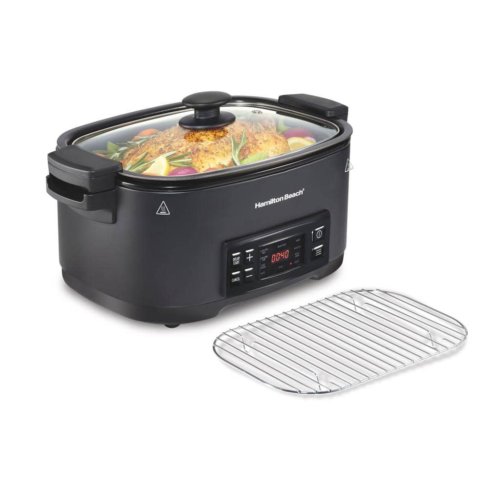 Hamilton Beach 6 qt. Black Slow Cooker, with 9-Cooking Options