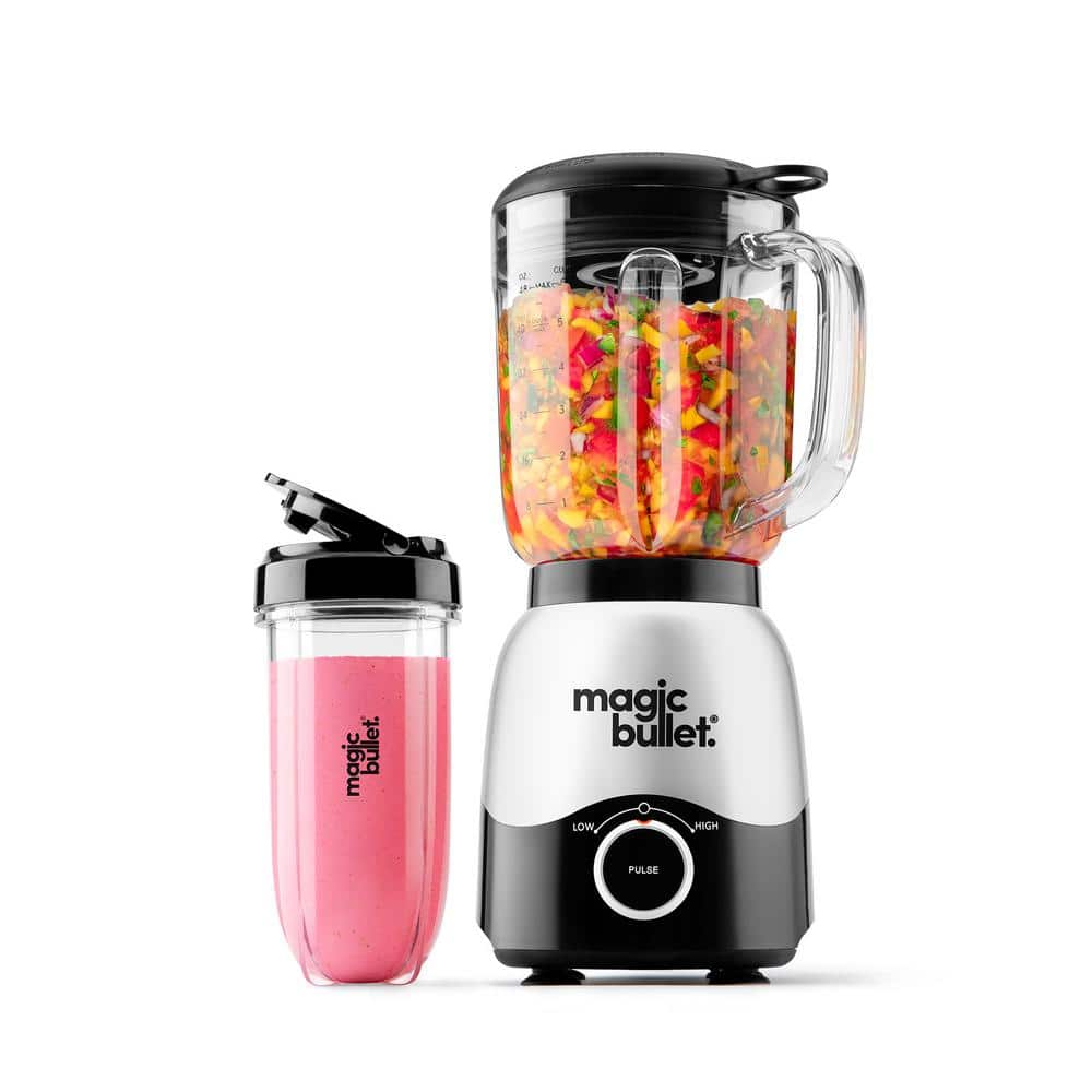magic bullet Full-Size 48 oz. Blender with To-Go Cup in Silver
