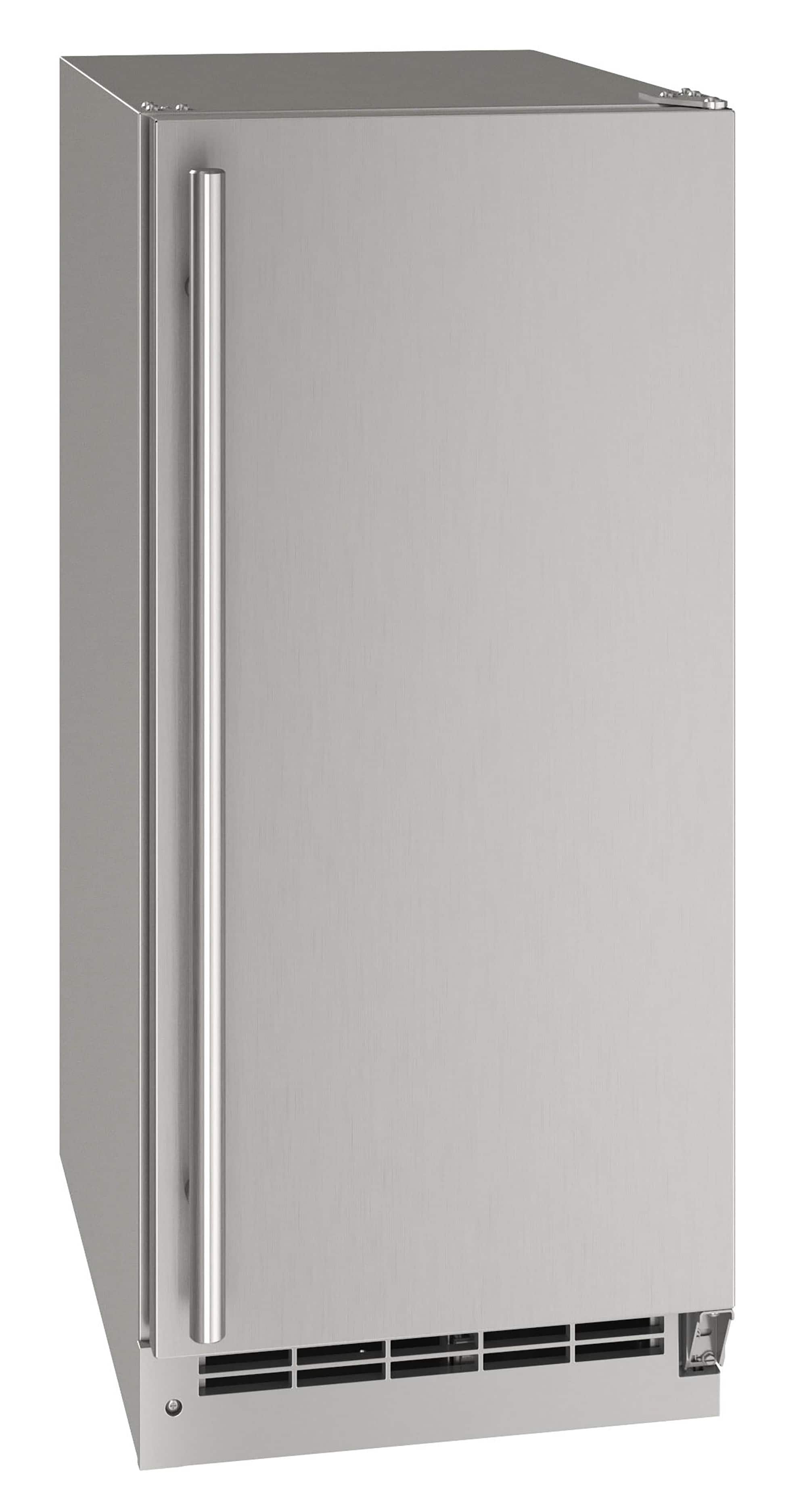 U-Line - 15" 55-lb Freestanding Icemaker - Stainless Steel