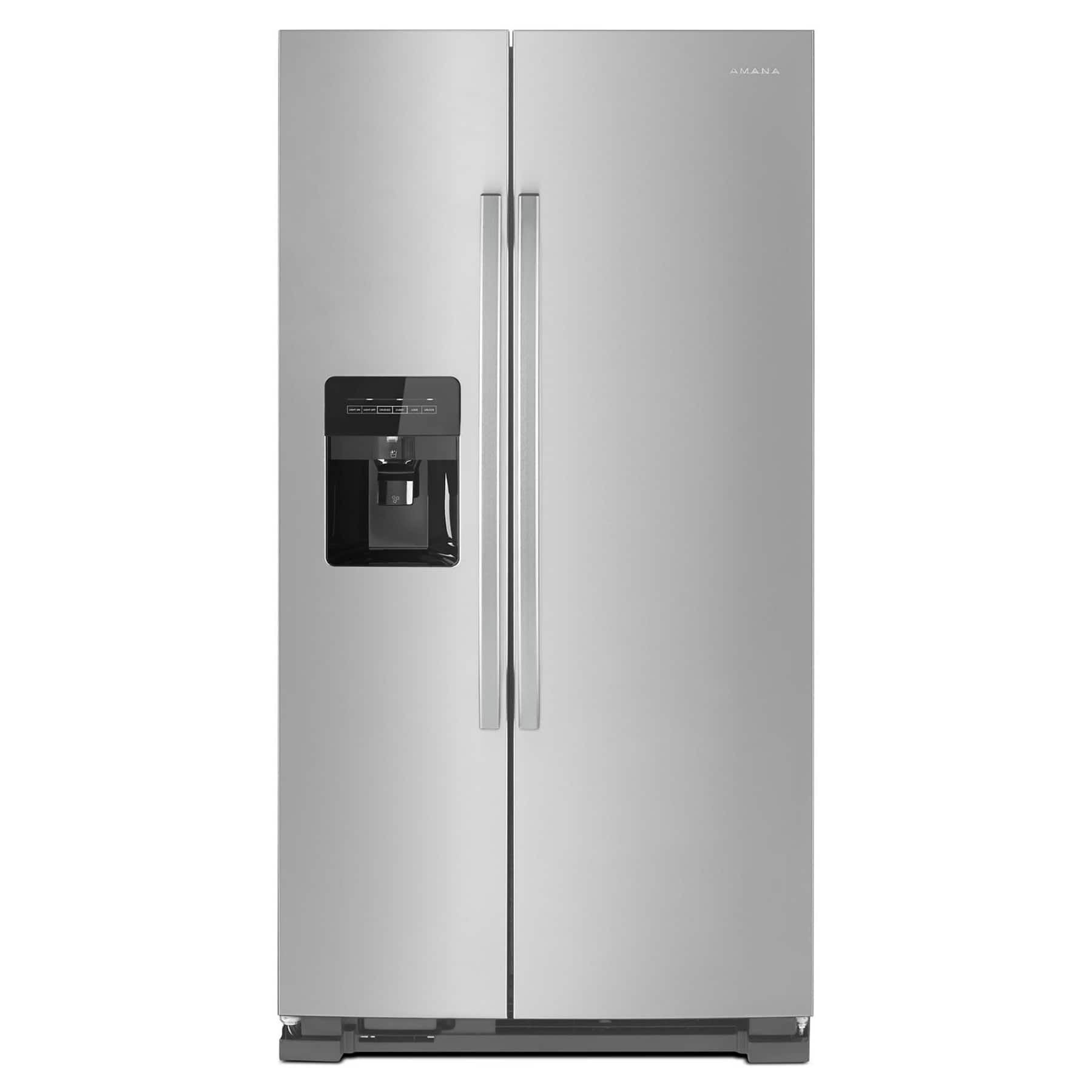 Amana - 21.4 Cu. Ft. Side-by-Side Refrigerator - Stainless Steel