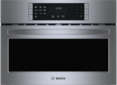 Bosch - 800 Series 1.6 Cu. Ft. Convection Built-In Microwave with Sensor Cooking - Stainless Steel