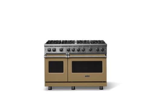 Viking - 6.1 Cu. Ft. Professional 5 Series Freestanding Double Oven Gas Convection 8 Burner Range - Golden Hour