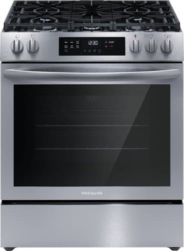 Frigidaire - 5.1 Cu. Ft. Slide-In Gas Range with Self-cleaning and Convection Bake - Stainless Steel