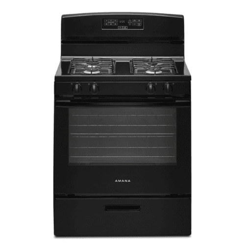 Amana - 5.1 Cu. Ft. Freestanding Gas Range with Bake Assist Temps - Black