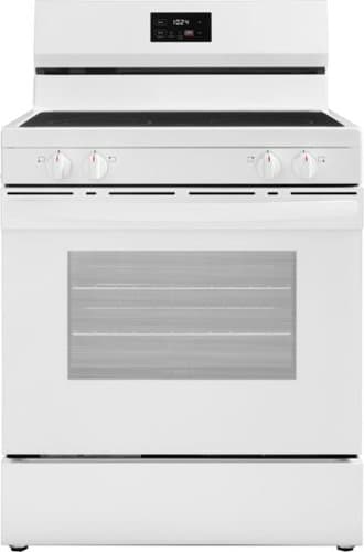 Insignia™ - 5.3 Cu. Ft. Freestanding Electric Range with Dual-Size Burner and Storage Drawer - White
