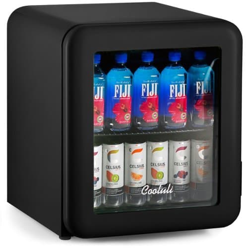Cooluli - Decor 1.7 cuft Glass Beverage Cooler - Black