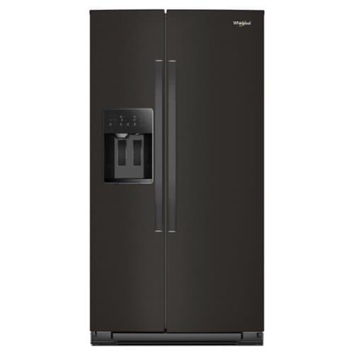 Whirlpool - 28.7 Cu. Ft. Side-by-Side Refrigerator with TruCool System - Black Stainless Steel