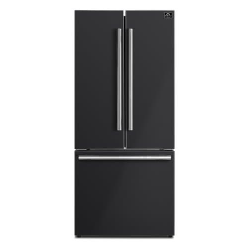 Forno Appliances - Gallipoli 17.5 Cu. Ft. Freestanding French Door Refrigerator - Black