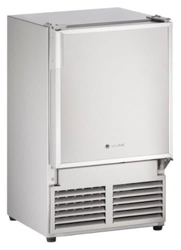 U-Line - 14" 23-Lb. Freestanding Ice Maker - Stainless Steel