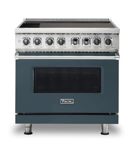 Viking - 5 Series 5.6 Cu. Ft. Freestanding Electric Induction Range - Squall