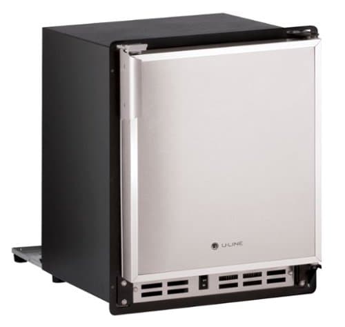 U-Line - 14" 23-Lb Freestanding Icemaker - Stainless Steel