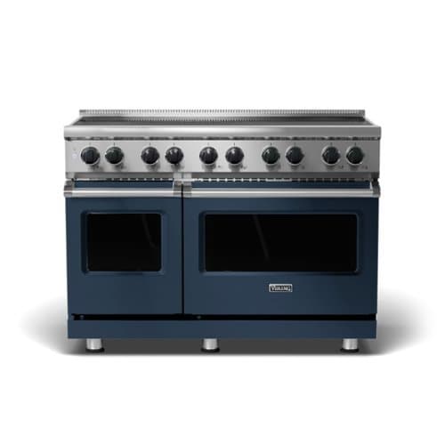 Viking - 5 Series 48" Wide Freestanding Electric Induction Range - Slate Blue