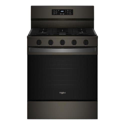 Whirlpool - 5.0 Cu. Ft. Freestanding Single Gas Range with Air Fry and Air Baking - Black Stainless Steel