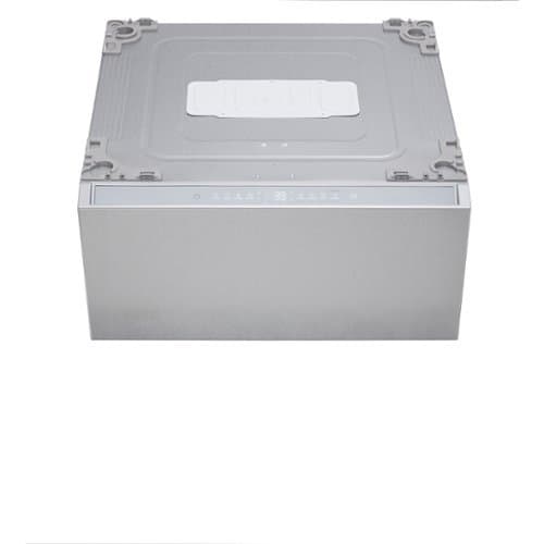LG - SIGNATURE SideKick 1.0 Cu Ft Top Load Pedestal Washer with Dual LED Display - Brushed Platinum Steel