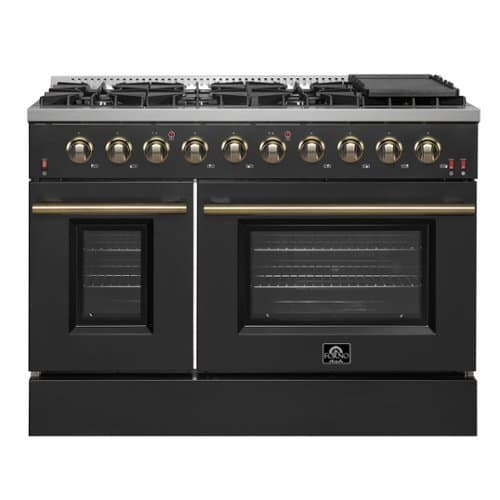 Forno Appliances - Galiano 6.58 Cu. Ft. Freestanding Gas Range with Convection Oven - Black