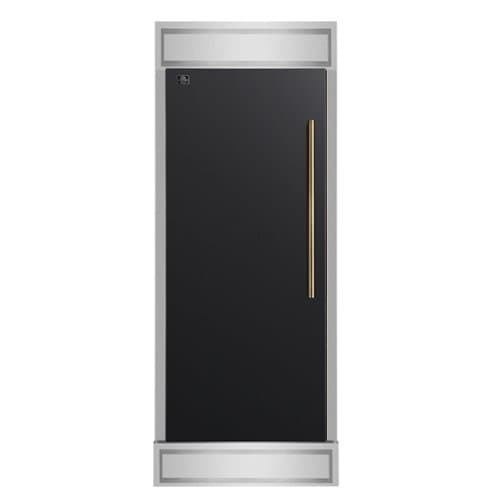 Forno Appliances - Maderno 13.6 Cu. Ft. Built-In Convertible Refrigerator-Freezer with Left Swing Door and Smooth Decorative Grill - Black/Silver