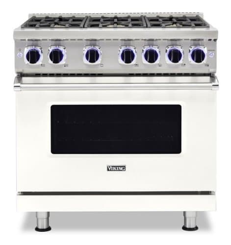 Viking - VGR Freestanding 7 Series Gas 36" Range - Pure White