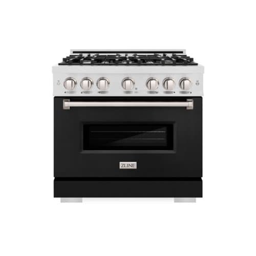 ZLINE - 36 in. Classic Gas Range with 6 Burners and Convection Oven (CGRS-BLM-36) - White Matte