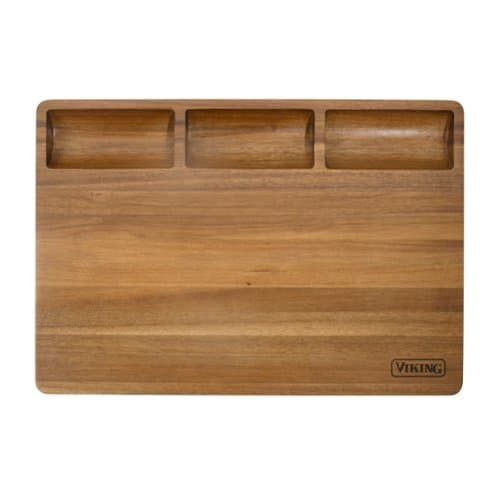 Viking - Acacia 20-inch Reversible Butcher Block Prep/Carving Board - Wood