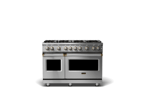 Viking - 6.1 Cu. Ft. Professional 5 Series Freestanding Double Oven Liquid Propane Gas Convection 8 Burner Range - Stainless Steel