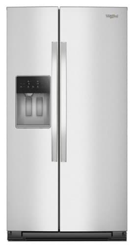 Whirlpool - 20.85 Cu. Ft. Side-by-Side Counter-Depth Refrigerator with In-Door Ice & Water - Stainless Steel