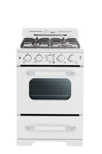 Unique Appliances - Classic Retro 2.9 Cu. Ft. Freestanding Gas Convection Range - Marshmallow White