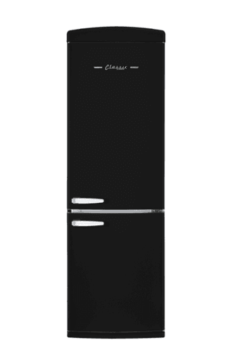 Unique Appliances - Classic Retro 23.8 in 11.7 cu. ft. Frost Free Retro Bottom Freezer Refrigerator ENERGY STAR - Matte Black