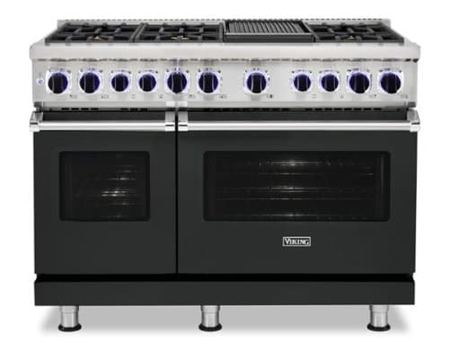 Viking - 48"W./24"D. Dual Fuel Sealed Burner Range-6 Burners/Griddle - Antique Bronze