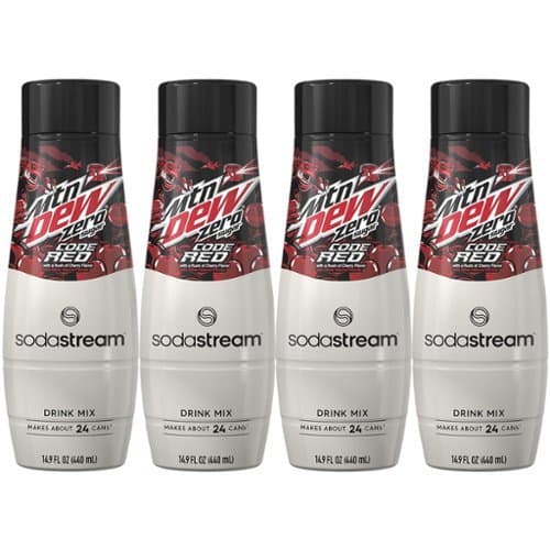 SodaStream - Mountain Dew Code Red Zero Drink Mix 4-Pack