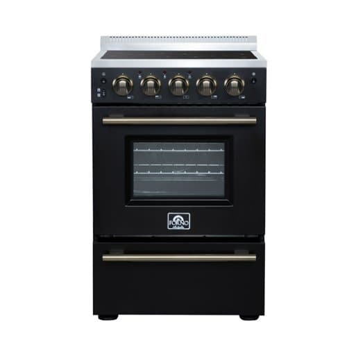 Forno Appliances - Loiano 2.3 Cu. Ft. Freestanding Electric Range with Storage Drawer - Black