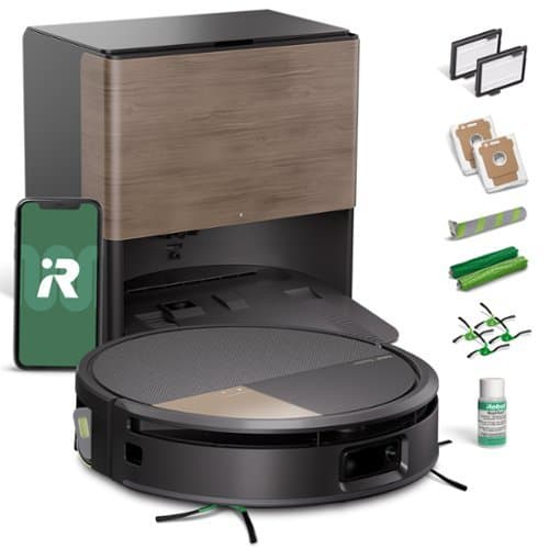 iRobot - Roomba 705 Combo Vacuum & Mop + AutoWash Dock - Self-Cleaning Roller Mop, Retractable Mop Cover, Self-Empties 75 Days - Black