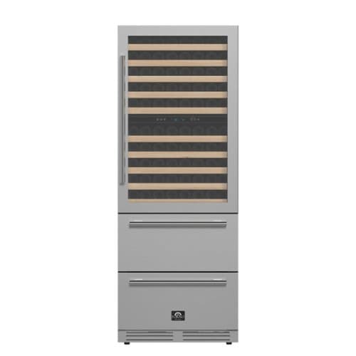 Forno Appliances - Celano 150-Bottle Convertible Dual Zone Wine Cellar and Beverage Cooler - Stainless Steel