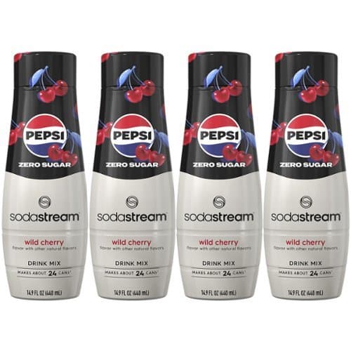 SodaStream - Pepsi Wild Cherry Zero Drink Mix 4-Pack - Red