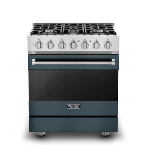 Viking - 3 Series 4.7 Cu. Ft. Self-Cleaning Freestanding Dual Fuel Convection Range - Squall - Squall