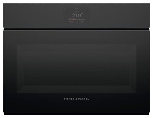 Fisher & Paykel - Minimal 24-in Combination steam oven Handle-less 3 cu ft capacity - Black