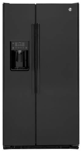 GE - 21.9 Cu. Ft. Counter-Depth Refrigerator with Spill-Proof Glass Shelves - Black