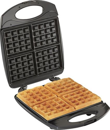 Hamilton Beach - 4-Waffle Belgian-Style Waffle Baker - Stainless Steel