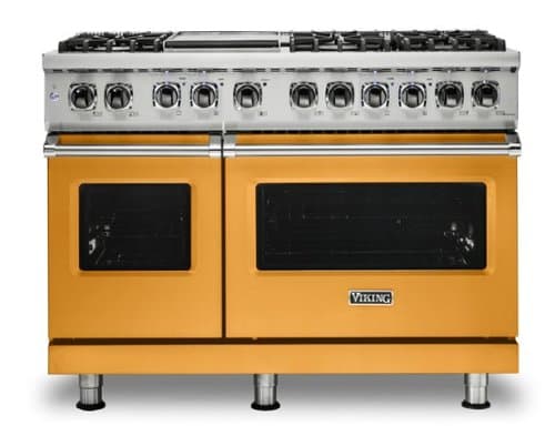Viking - 5-Series Dual Fuel Self-Clean 48"W Sealed Burner Range - Daffodil