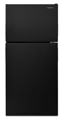 Amana - 18 Cu. Ft. Wide Top-Freezer Refrigerator with Garden Fresh Crisper Bins - Black