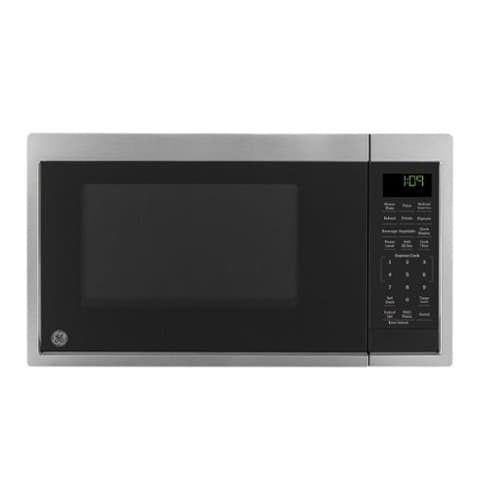 GE - 0.9 Cu. Ft. Countertop Microwave with Convenience Cooking Controls - Stainless Steel