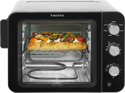 Instant Pot - 4-Slice InstantHeat 7-in-1 Air Fryer Toaster Oven, Air Fry, Bake, Toast, Roast, Broil, Make Pizza, 10.5QT - Black
