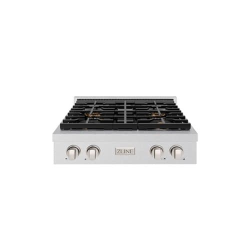 ZLINE - 30 in. Paramount Gas Built-In Gas Cooktop with 4 Burner DuoPro Cooktop (PSRTS-30) - Satin Stainless Steel